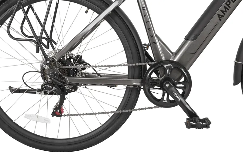 Ampere Deluxe Step Through 700c Wheel Electric Bike Grey-3